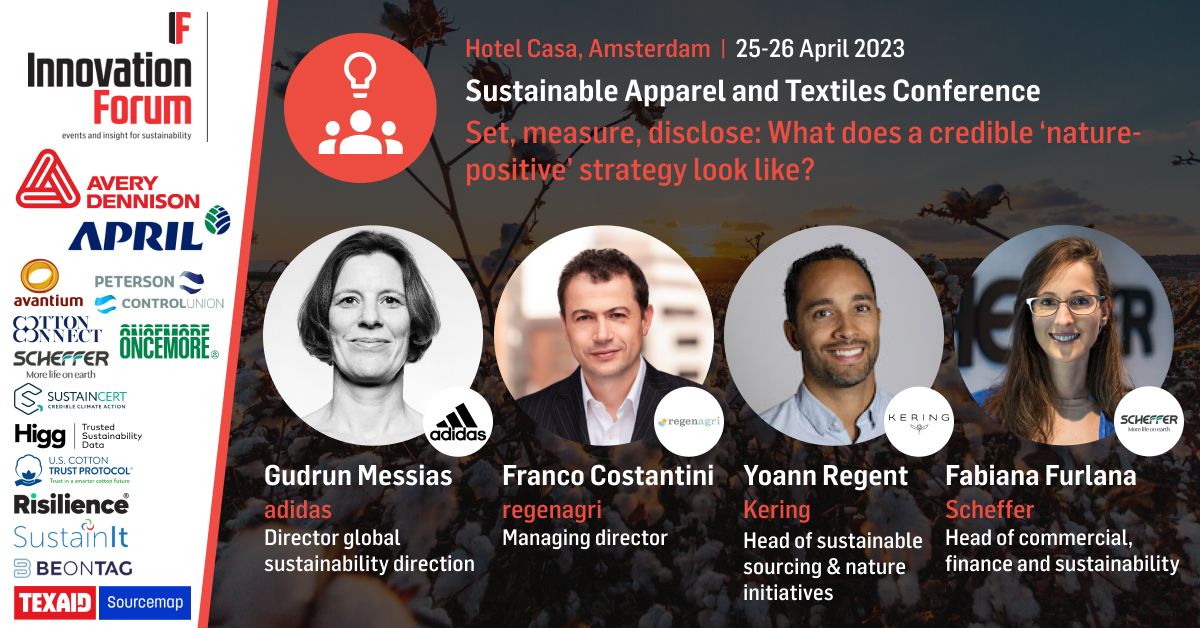 Innovation Forum Sustainable apparel and textiles conference Scheffer